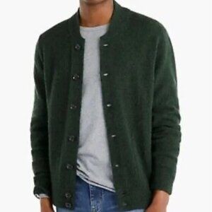 J. Crew Lambswool Button Down Bomber Jacket